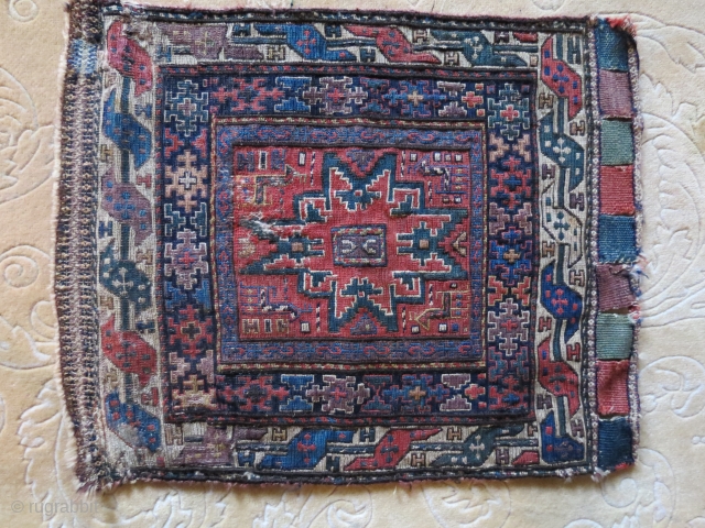 Shahsavan bag with Lesghi star in quite good condition, 19thc                       