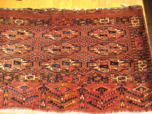 Afghan Tekke Chuval bags.  Pile faces, flat weave wool backs intact.  30 x 50 inches.  Sold individually.             