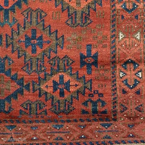 Baluch Rug
Late 19th C.
63 1/2 x 32 in.
Inv# 1310

A very nicely drawn piece displaying wonderfully articulated ashik guls and an unusual subtle border. It is made from vegetable based dyes. It had  ...