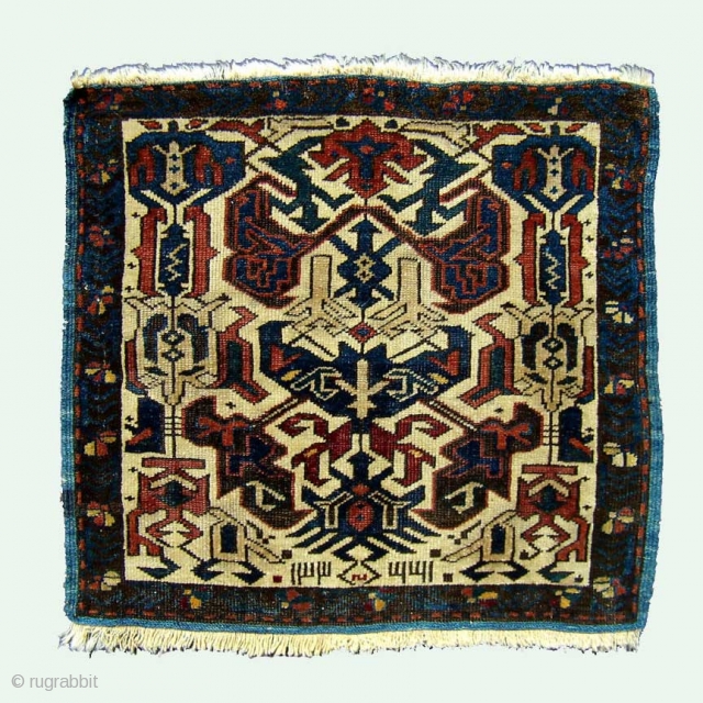 Bidjov mat, dated 1330 (1913); in excellent overall original condition. Woven on natural ivory and light brown (plied together) wool warps and mostly natural medium brown wool wefts with a few rows  ...