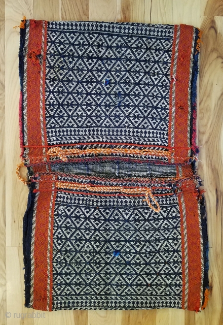 Qashqai Complete Khorjin --  Warp faced complete bag. 33" h  x 21" w.  Check out my other recent listings.           