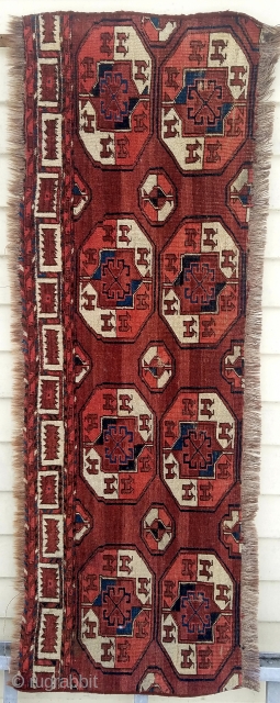 Turkman main carpet fragment - nice example.  about 58" x 20".                     