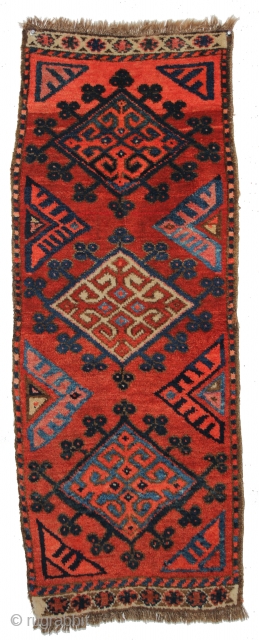 A brilliant Uzbek (Kyrgyz?) balisht. C.1900. 1-6 x 3-6 ft. Full, saturated pile in great condition.                 