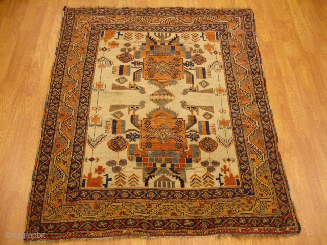 This is a 19th Century Afshar -  3' 11' x 4' 10'' - No Repairs - Good Condition
              