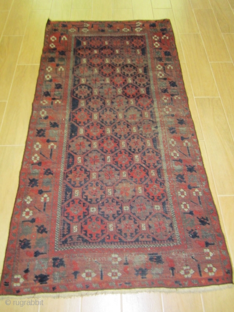 TAPIS BELOUTCH FIN 18 EME 
TAILLE 80 CM   X  157 CM                   