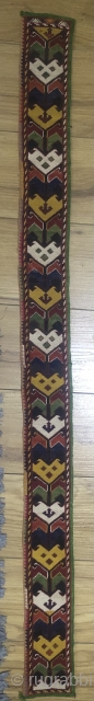 Beautiful Antique Uzbek cross stitches belt. Excellent veg dyes colours. Perfect condition. The size is 13cm by 100cm. 
              