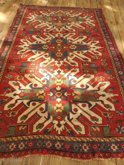 5  1/2 x 8 ft - kazak with animals                       