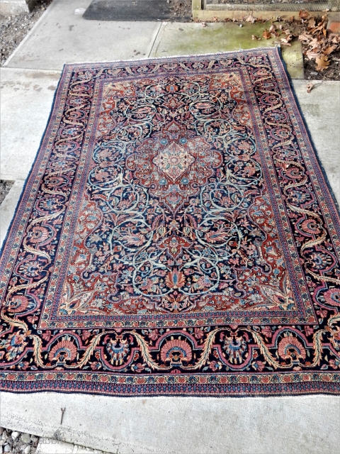 4 12/ x 6 1/2 ft kashan 
bargain priced
                        