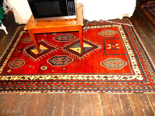 BOYLSTON ASSOCIATES ANTIQUE CAUCASIAN RUGS 
EXCELLENT ORIGINAL CONDITIONAND PILETTAND  5+ X 7+ FT SIZE                  