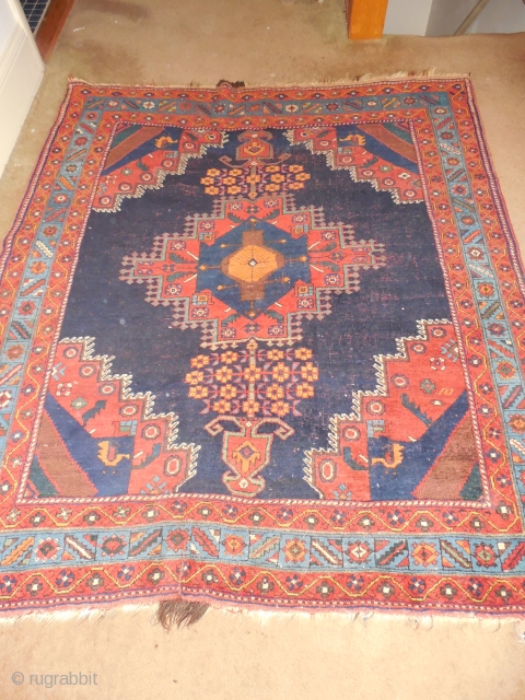 AFSHAR 
LARGE 5 X 6 FT SIZE 
ORIGINAL CONDITION -NO REPAIRS
SLIGHT WEAR TO THE INDIGO AS USUAL                