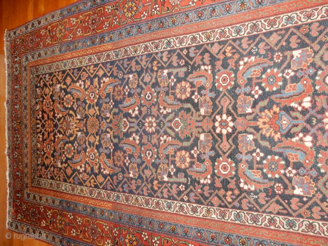 ANTIQUE GALLERY CARPET IN EXCELLENT CONDITION WITH FULL PILE 

FINE WIDE BORDER, EXCELLENT DYES, LARGE  56 X 126 INCH SIZE            