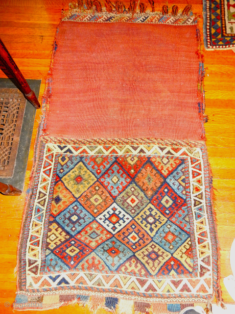 EXCELLENT UNTOUCHED ESTATE CONDITION COMPLETE BAG WITH THE FLAT WOVEN BACK
LOVELY SOFT DYES -$775 PLUS SHIPPING
LOOK AT THE 2ND PHOTO - THATS THE ONE FOR SALE- THE FIRST PHOTO HAS BEEN SOLD ...