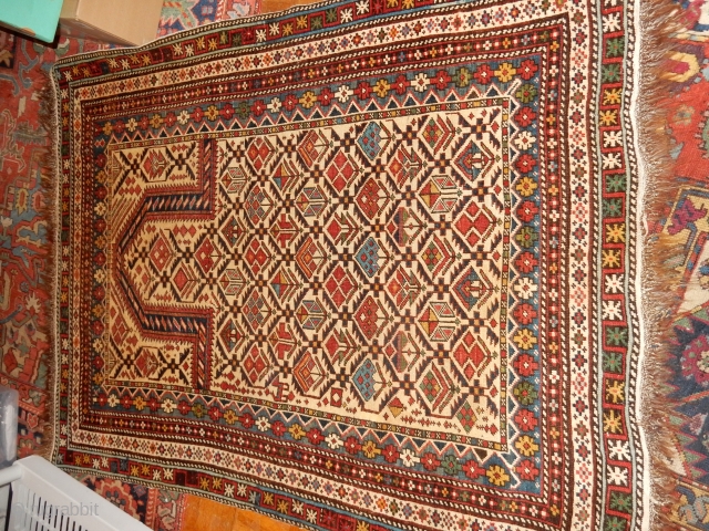 LARGE MARASALI IN GREAT ORIGINAL CONDITION - ORIGINAL SIDES, ENDS , GOOD STRONG DYES , BIG SIZE 48 X 58 INCHES - COMPLETE WITH THE KNOTTED ENDS- 
LOOK AT THE SIDES -  ...