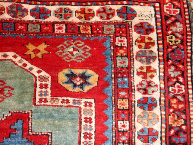 LARGE 4 X 5 FT SIZE AND FULLEST BEST PILE , MAYBE DATED 1909 , FANTASTIC DECORATIVE APEARANCE, MISSING 1/2 INCH ONE END , ESTATE PIECE , GOOD MULTICOLORED SIDES ,   ...