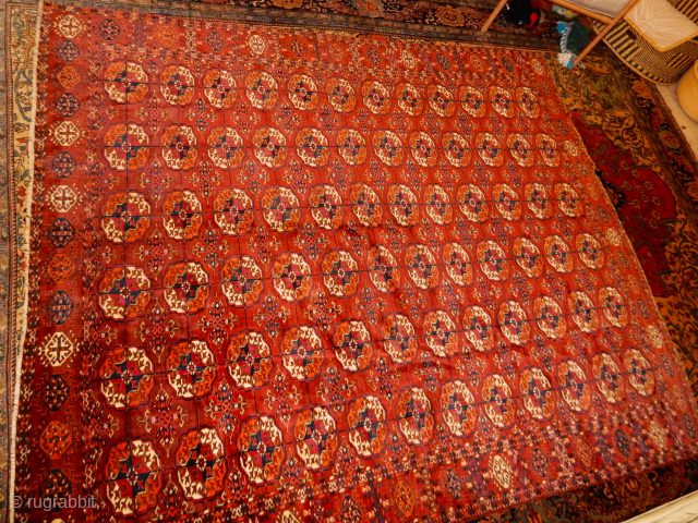 TEKKE MAIN CARPET IN EXCELLENT ORIGINAL CONDITION AND PILE 8 x 11 feet