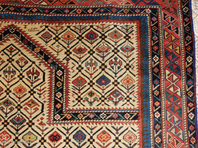 A BEAUTIFUL SHIRVAN PRAYER RUG WITH NEARLY FULL PILE 
BOYLSTON ASSOCIATES ANTIQUE CAUASIAN RUGS                   