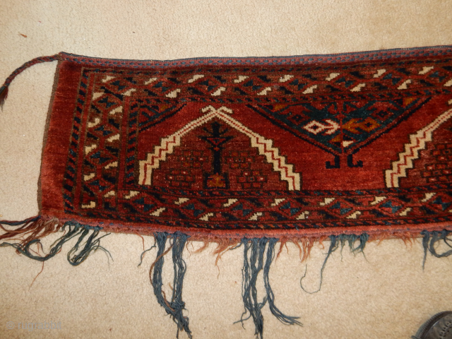 BARGAIN TURKOMAN WEAVINGS FOR $50 PLUS SHIPPING EXELLENT CONDITION
SIZE IS 13 X 60 INCHES                   