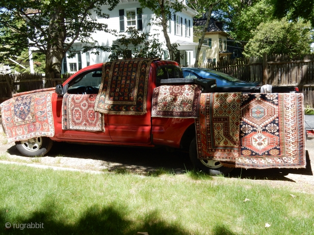 COME AND SEE SOME NICE RUGS AT THE NEW ENGLAND RUG SOCIETY SPRING PICNIC -TOMORROW MAY 21ST AT NOON IN WALTHAM MASS-- AT THE BOYLSTON ASSOCIATES RUG TRUCK......     