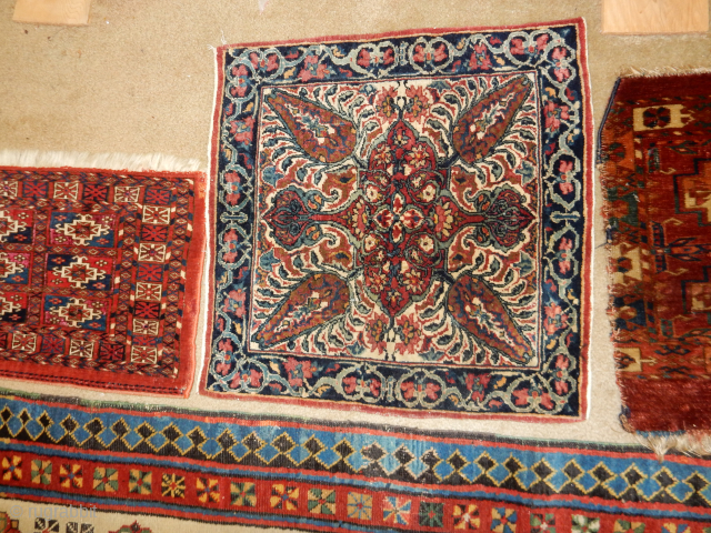 A SUPERB KERMAN MAT ABOUT 20 X 20 INCHES FOR $300 INCL USA SHIPPING