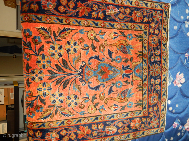 KASHAN SMALL RUG SUPERB NEARLY PERFECT
