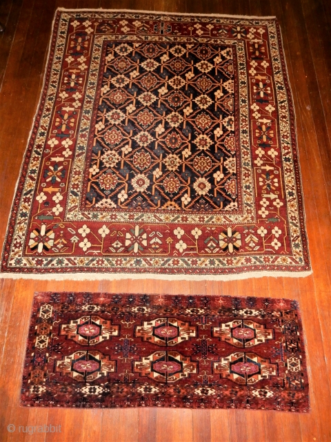 SELLING 2 EXCELLENT PLUS OLD WEAVINGS BOTH WITH SUPERB PILE -

 

THE SHIRVAN 4 X 5 SCATTER RUG IS NEARLY PERFECT - ASK FOR THE PRICE PLEASE      
