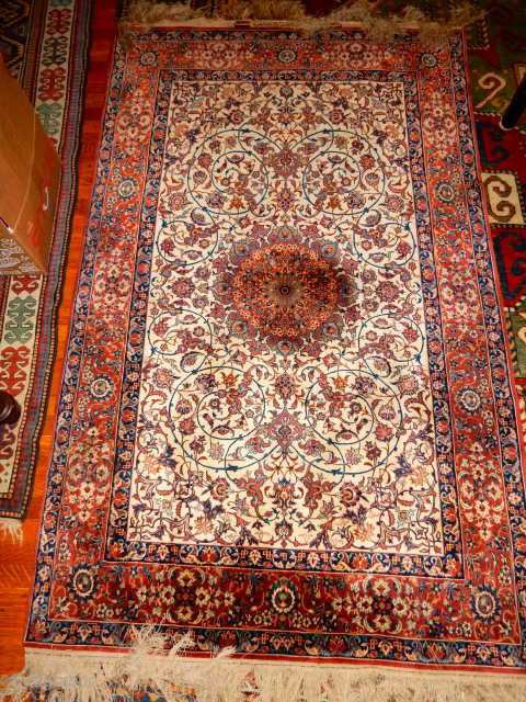 SIGNED SERAFIAN IN A+ CONDITION HAVING A SILK WARP SIZE OF 41 X 72 INCHES                  