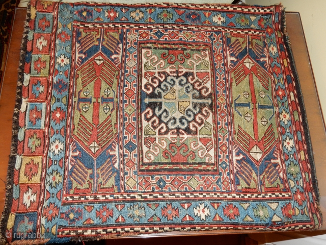 COMPLETE SHAHSAVAN BAG -EXCELLENT  ORIGINAL CONDITION- MAYBE CHEM DYE CENTER MEDALLION ONLY-MAYBE NOT-VERY REASONABLE FOR THIS DESIGN AND CONDITION

             