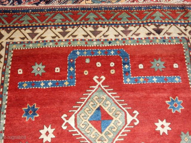 MINT CONDITION FACHRALO PRAYER RUG WITH FLOATING MIHRAB AND REENTRY ARCH 
SUPER RARE DESIGN
BOYLSTON ASSOCIATES ANTIQUE CAUCASIAN RUGS .COM