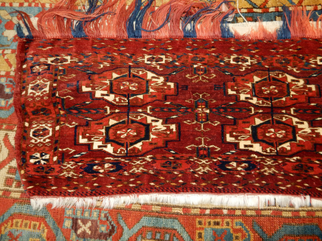 TEKKE 6 GUL IN EXCELLENT PILE AND CONDITION $1100 INCLUDES USA SHIPPING

BOYLSTON ASSOCIATES ANTIQUE CAUCASIAN RUGS .COM                
