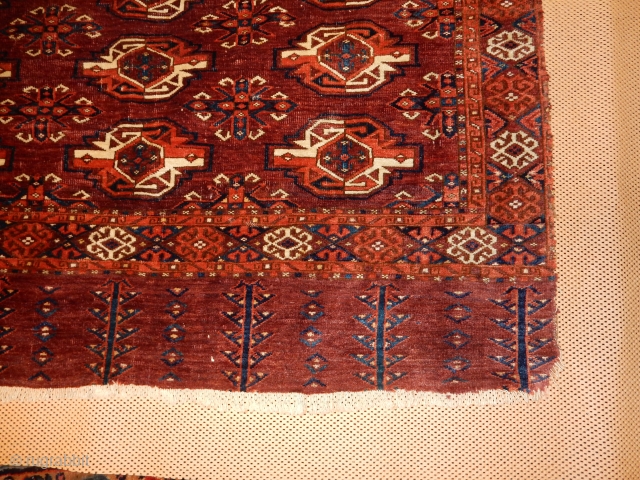 ANTIQUE TURKOMAN CHUVAL WITH FULL PILE NOW $300                         