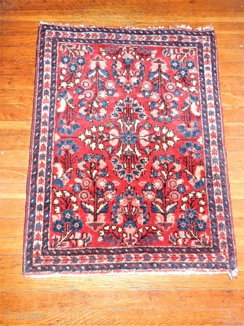 SMALL SAROUK MAT   20 X 30 INCHES  FULL PILE NO CONDITION DEFECTS -$70 INCL USA SHIPPING              