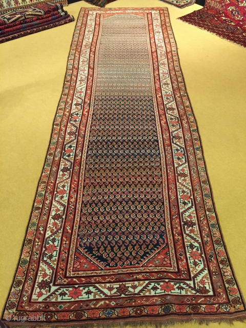 Varamin Corridor rug 3.83m x 1.15m (12' 7" x 3' 9") in good overall condition and nice abrash. Price includes shipping.            