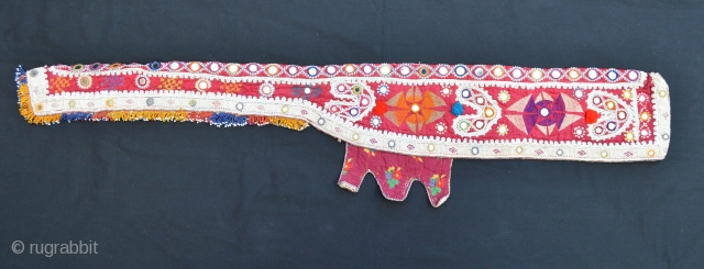 Rare embroidered Baluchi rifle-cover in very good condition.                         