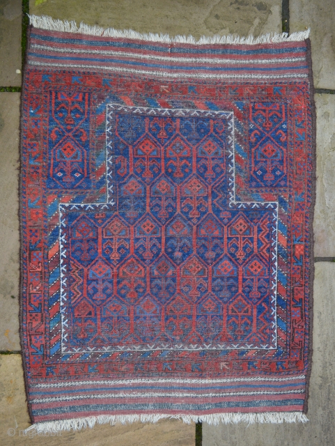 Although not in the best of condition, this lovely Timuri prayer-rug is complete with good natural colours but in need of a good wash. A very nice early example - 1.24m x  ...