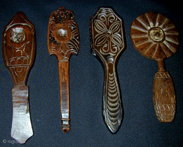 Collection of 22 Carved Wooden Single Candle Holders. Island of Lombok, Indonesia. First quarter 20th c. Sizes vary between 17 and 8 cms.          