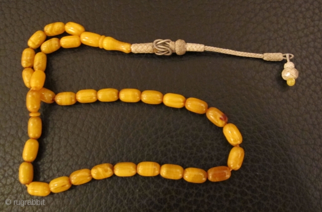 Old Amber Worry Beads (TASBEH/MASBAH).                            
