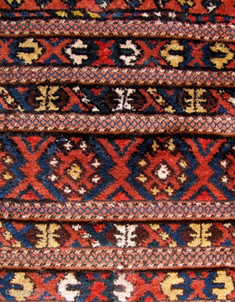 Uzbek/Kyrgyz Double Bag. This unusual khorjin is in mixed technique. Early 20th c. Excellent condition. 120 x 57 cms.              