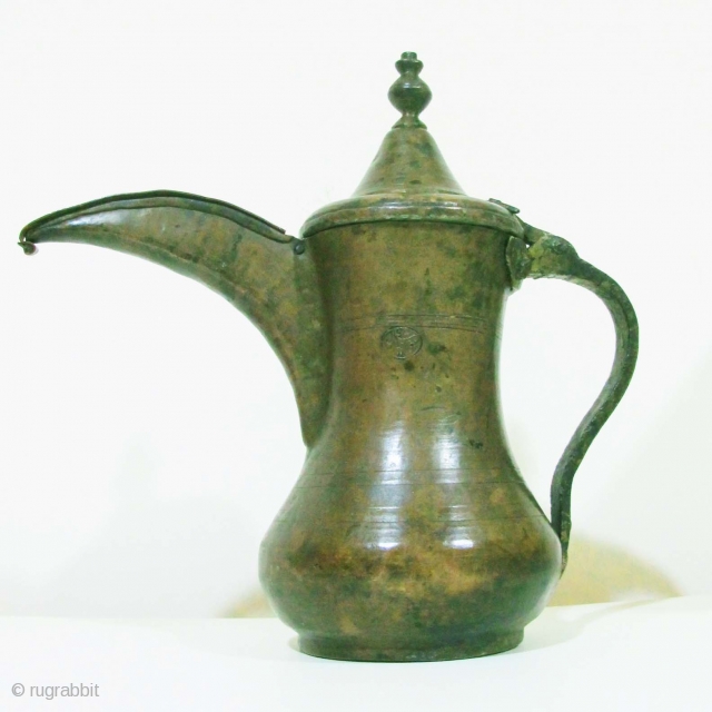 Brass Dallah. Syria, Circa 1900. H = 20 cms


 A rather interesting coffee pot. This is the first dallah we have acquired/seen with a Greek Orthodox (or possibly Assyrian) maker's seal. The  ...