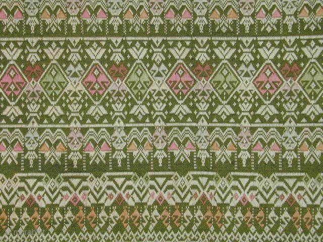 Woman's Ceremonial Skirt (Pha Sin). Tai Phuan people, Laplae, Uttaradit province, Thailand. Mid-20th c. Supplementary weft and warp weave. 170x99 cms.            