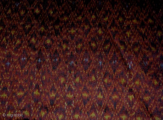 Cambodian Silk Ikat Sampot Hol (Ceremonial Skirt). Circa 1900. 290x89 cms.                      