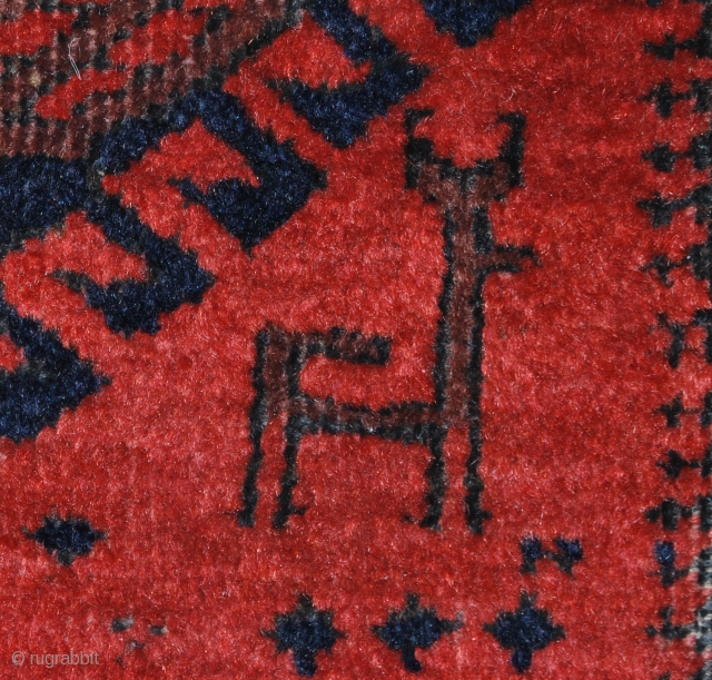 Baluch, ca. 1900-10, 110 x 190 cm. One of the nicest bearing this design. Many types of gazelles in the field. Excellent red background.Deep black-corrosion, otherwise general good condition.    