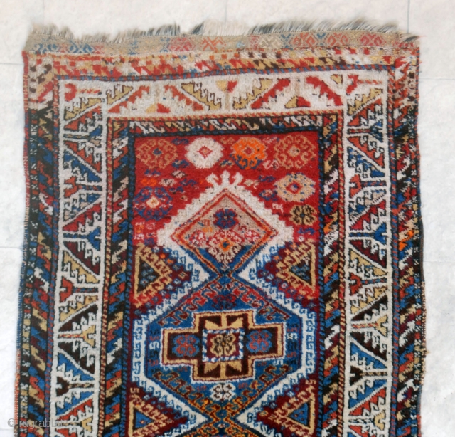 Gaziantep (Aintab) South Anatolian rug. Circa 1940. 91 x 219 cm.Gigh pile and good condition in general.                