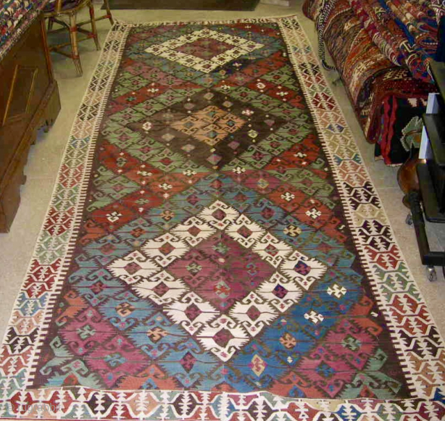 Happy New Year! Welcome 2026!
My first 2026 post.

This is a big and beautiful kilim from Adana area, South-Central Anatolia
Size is cm 158x400 and the age is roughly datable to end of the  ...