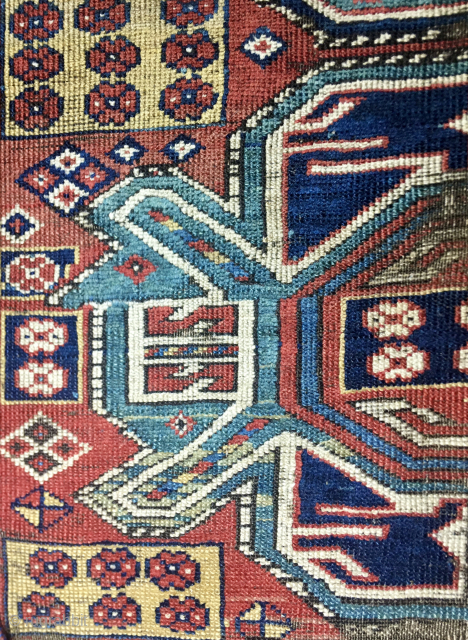 Now Available with reduced price!
KASIM USHAG KARABAGH
RUG FRAGMENT
Out of the blue came this lovely Caucasian rug fragment from the Karabagh region.
The size is cm 75x90 ca and it appears well proportioned.
As per ...