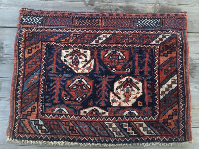 Afshar pile bag face. Cm 44x58. End 19th century. Great natural saturated colors. In good condition. Reasonably priced.               