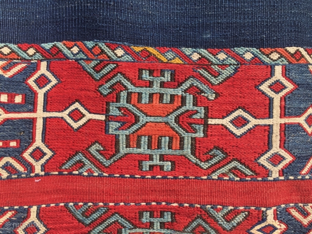 Anatolian open cuval/storage bag. Cm 105x160. Early 20th century. Could well be Karapinar/Konya region or further to the east. Great graphics, lovely natural colors. In good condition. Please email carlokocman@gmail.com   