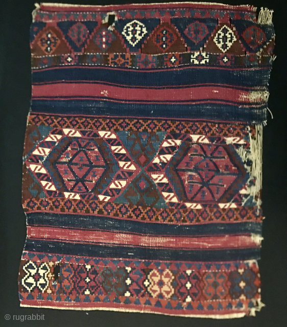 THE COCHINEAL"
Eastern Anatolia kilim fragment
Size is cm 60x76
Possible age is 3rd q of the 19th century
Colors are simply fantastic.
The original owner called it "The Cochineal" for clear reasons
Beautiful & collectable
If interested please  ...