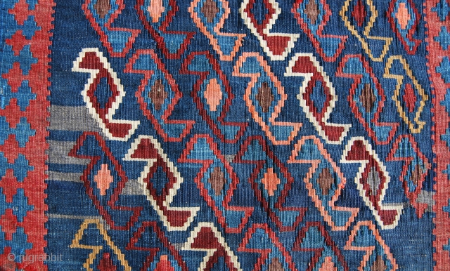 Shahsavan kilim khorjin face. Cm 46x68. Good age, not bad condition.
See mor epics here: http://www.facebook.com/media/set/?set=a.10150972855139258.480968.358259864257&type=1
                  