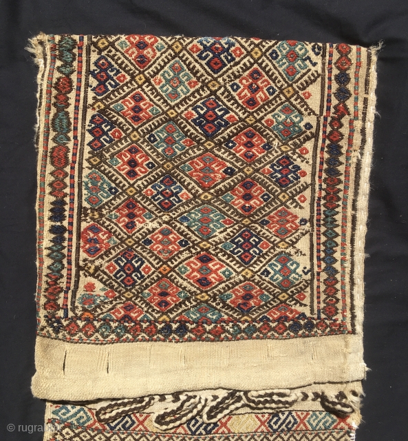 No, it's not the usual embroidered heybe or horse bag from somewhere in Eastern Anatolia or Western Azerbaijan. It's most probably a Shahsavan product. But, well, could certainly be a Kurdish weaving.  ...