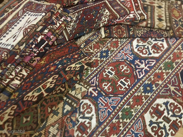 Antique, Natural colors, Wonderful patterns.
 See my previous posts, please, here: https://www.rugrabbit.com/profile/580
  Most pieces are available.
   Have a good view/day.
    Email me for any info or  ...